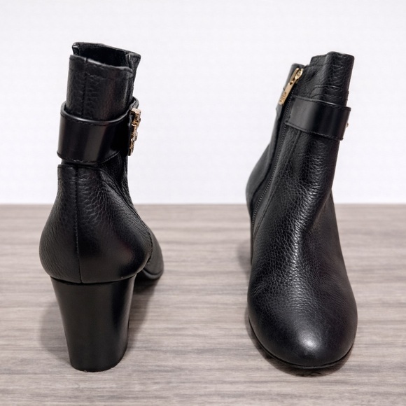 Tory Burch Black Ankle Booties with Gold Accent - Picture 3 of 4